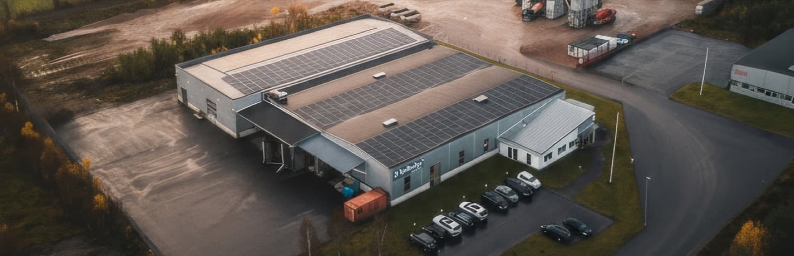 Kjellbergs anläggning sedd ovanifrån