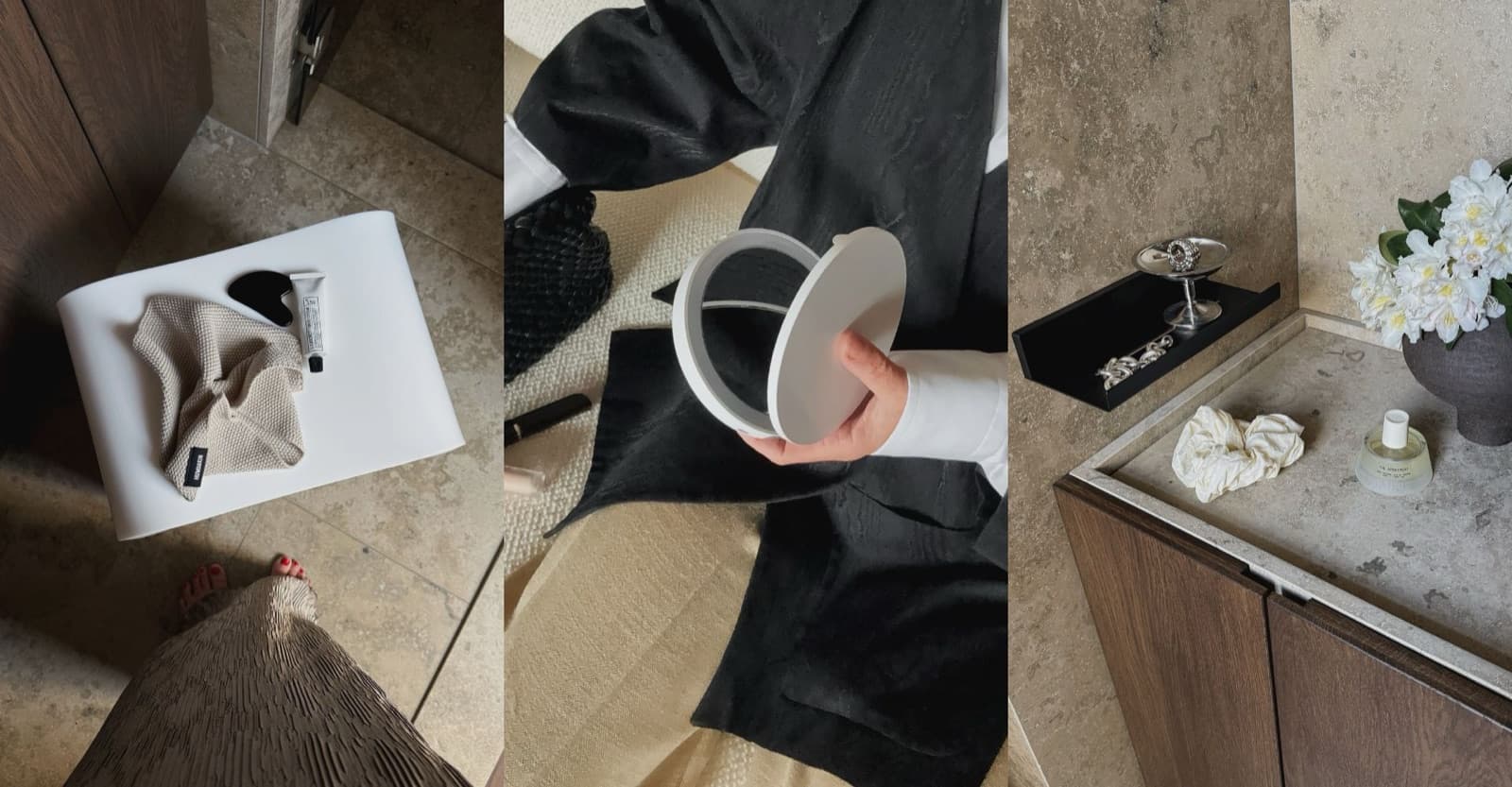 Badrumsdetaljer och speglar i Smedbos bildmaterial